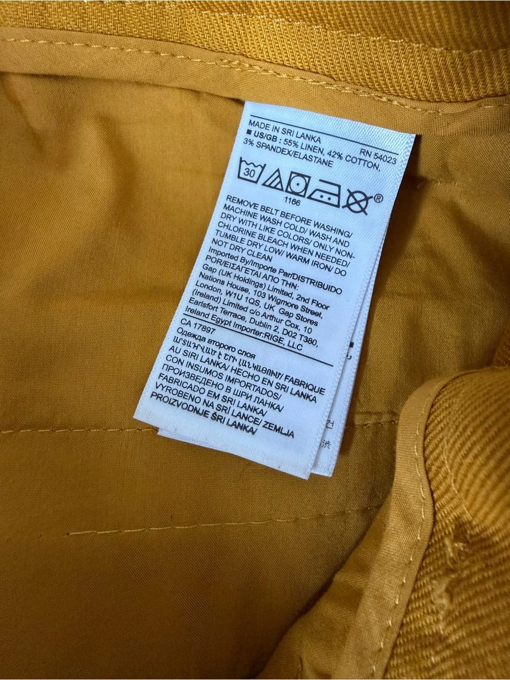 NWT Banana Republic linen blend belted trouser